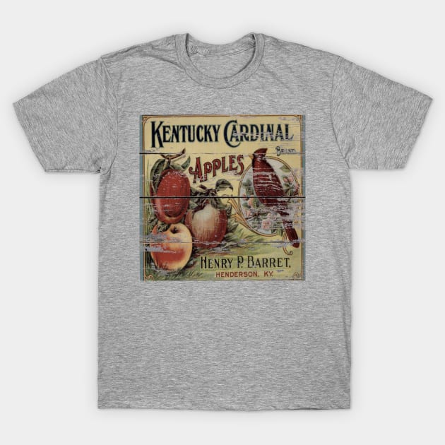 dark academia orchard retro advertisement red cardinal T-Shirt by Tina